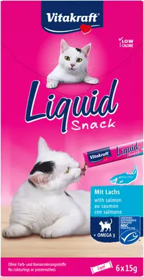 Vitakraft Cat-Liquid - Kattensnacks - 6x15 gram - 90 Gram - kip bij Welkoop