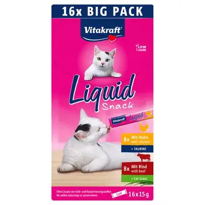 Vitakraft Cat Liquid-Snack Multipack 16 x 15 g bij Bitiba