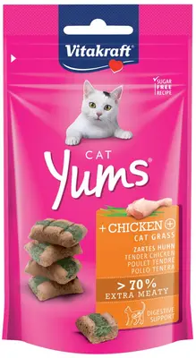 Vitakraft Cat Yums - Kattensnack - 40 Gram - kip, kattengras bij Welkoop