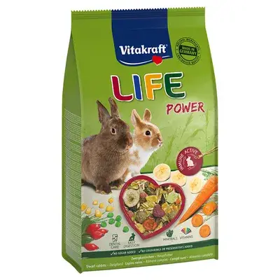 Vitakraft Life Power Dwergkonijn Konijnenvoer 600 g bij Bitiba