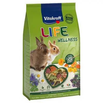 Vitakraft Life Wellness Dwergkonijn Konijnenvoer 600 g bij Bitiba