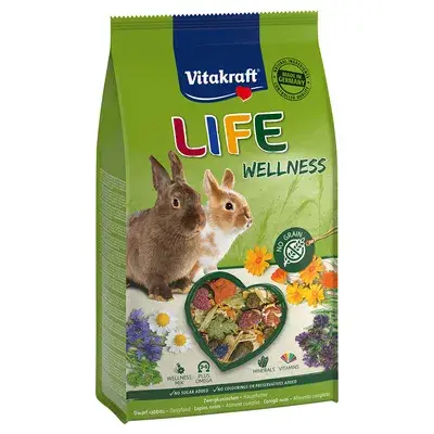 Vitakraft Life Wellness Dwergkonijn Konijnenvoer 600 g bij Bitiba
