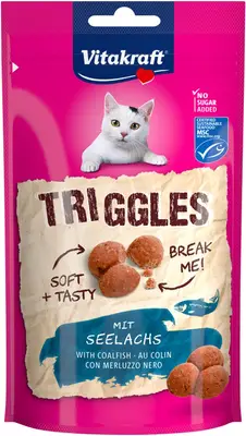 Vitakraft Triggles - Kattensnack - 40 Gram - vis bij Welkoop