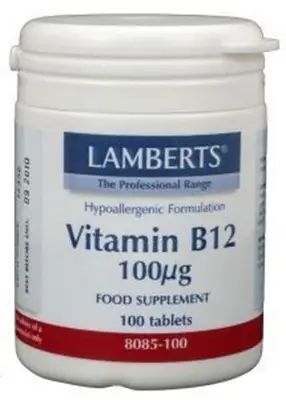 Vitamine B12 100 mcg (100 tabletten) bij Vitaminadviceshop