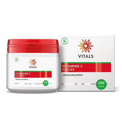 Vitamine C poeder (calciumascorbaat) (200 gram) bij Vitaminadviceshop