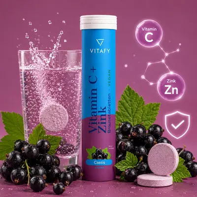 Vitamine C + Zink - Cassis (20 bruistabletten) bij Bodylab