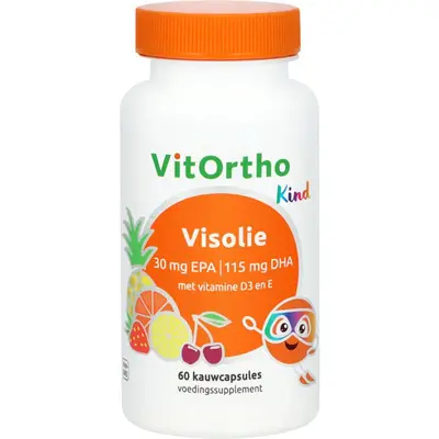 Vitortho Visolie 30Mg Epa Dha Kind Kauwcapsules bij Vitatheek
