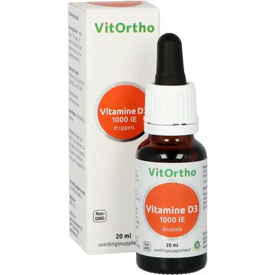 Vitortho Vitamine D3 1000Ie Druppels bij Vitatheek