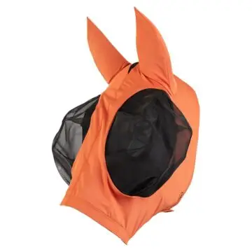 Vliegenmasker BR Lycra Mecca Orange Pony bij Equidrome