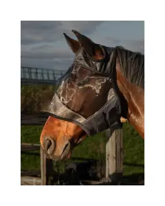 Vliegenmasker Harry's Horse Flyshield zonder oren met Bamboo lining bij Drunens Ruiterhuis