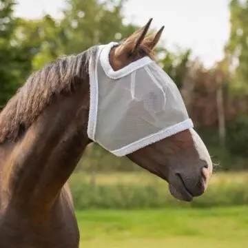 Vliegenmasker QHP zonder oren Grijs Mini Shetland bij Equidrome