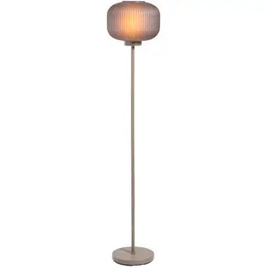Vloerlamp Ella taupe E27 - 150x30x30 cm bij Leen Bakker