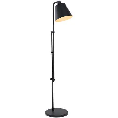 Vloerlamp Xemm - zwart metaal - E27 - 110x30xØ25 cm bij Leen Bakker