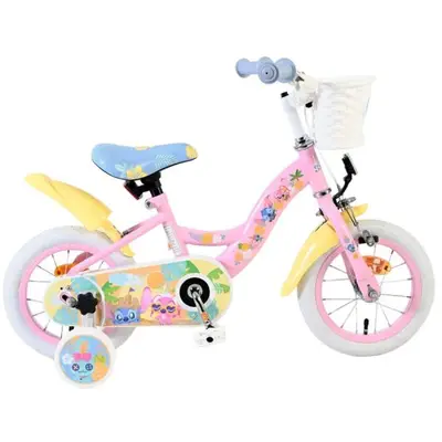 Volare Stitch Pink 12 inch Kinderfiets bij Mantel