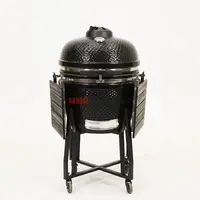 Volt! Industries Grenade Grill 24 inch Zwart Keramische Kamado BBQ XL Barbecue bij BBQkopen.nl