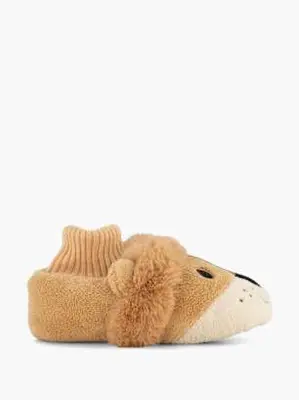 Vty Pluche pantoffel Cognac bij Van Haren