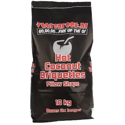 Vuur&Rook Hot Coconut Briketten Pillow Shape 10 kg bij Vuur & Rook