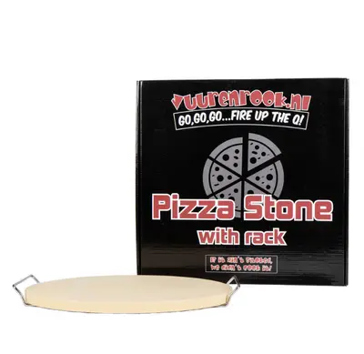 Vuur & Rook Universele Pizzasteen Met Rek bij Vuur & Rook
