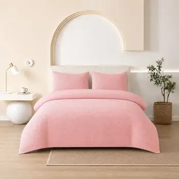 Wafel Dekbedovertrek Roze bij Fine2Sleep