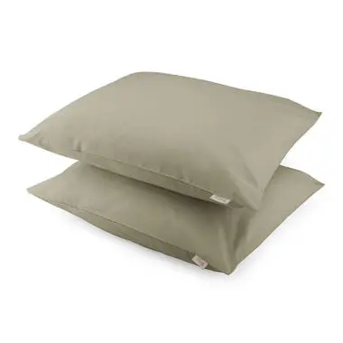 Walra - Kussensloop Crispy Cotton - 2x 60x70 cm - Groen bij Leen Bakker