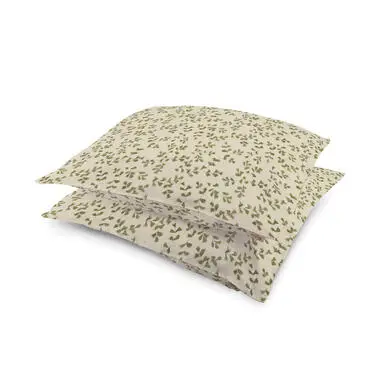 Walra - Kussensloop Dancing Twigs - 2x 37x55 cm - Groen bij Leen Bakker