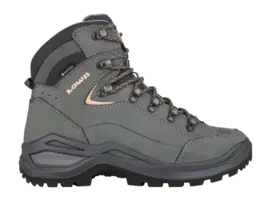 Wandelschoen Lowa Women Renegade Evo GTX Mid Graphite Apricote bij Wandelschoenenexpert