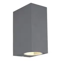Wandlamp buiten IP44 2 lichts antraciet bij Lampidee
