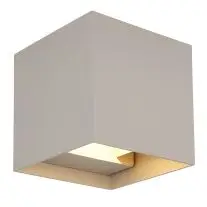 Wandlamp buiten kubus IP54 580lm 3000k beige bij Lampidee
