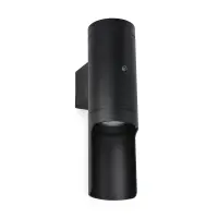 Wandlamp buiten met schemersensor GU10 | New Orleans | IP44 | Zwart bij 123led