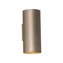 Wandlamp cilinder Up & Down 2-lichts beige bij Lampidee
