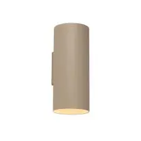 Wandlamp cilinder Up & Down 2-lichts zand bij Lampidee