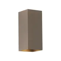 Wandlamp rechthoek Up & Down 2-lichts beige bij Lampidee