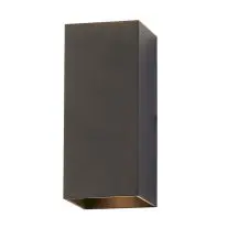 Wandlamp rechthoek Up & Down 2-lichts zwart bij Lampidee