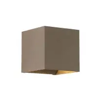 Wandlamp vierkant Up & Down 1-lichts beige bij Lampidee
