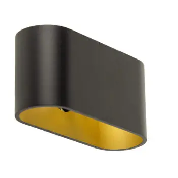 Wandlamp xera zwart/goud bij Straluma