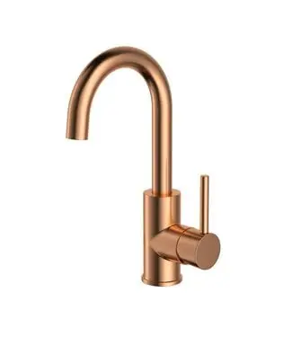 Wastafelkraan met draaibaar uitloop Ensy Geborsteld Koper - CR7820-5BC bij Sani4Comfort