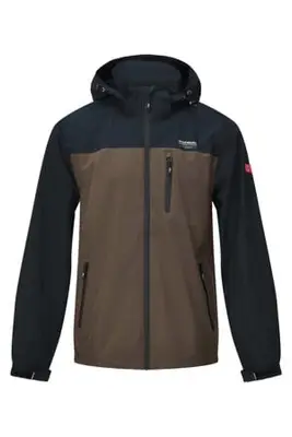 waterproof jas David zwart/donkergroen bij Wehkamp