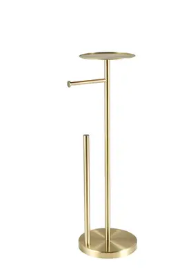WEBO PureLine Toiletrolhouder – Mat Goud Geborsteld – RVS – Modern Design – Badkameraccessoire bij DoucheKampioen