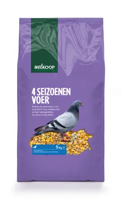 Welkoop 4-Seizoenenvoer - Duivenvoer - 5 Kilogram bij Welkoop