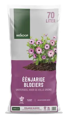 Welkoop Eenjarige bloeiers Universeel - Potgrond - 70 Liter bij Welkoop