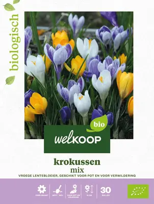Welkoop Krokussen mix - Biologisch - Bloembollen bij Welkoop