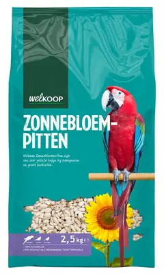 Welkoop Zonnebloempitten wit - Vogelvoer - 2.5 Kilogram - Zonnebloempitten wit bij Welkoop