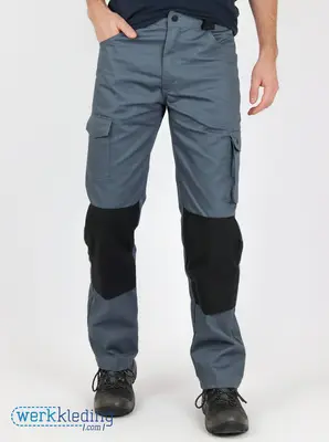 Werkbroek katoen/polyester met kniezakken bij Werkkleding.com