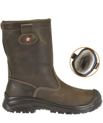 Werklaarzen S3 Montana gevoerd donkerbruin bij Wear2work