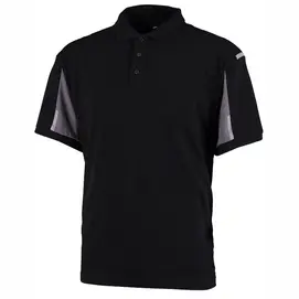 Werkpolo Ballyclare Unisex Capture Identity Duo Polo Shirt Aaron Black Grey bij Veiligheidsschoenen Expert