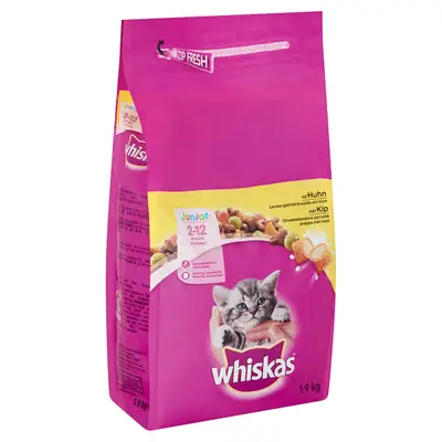 Whiskas Droogvoer Junior Kattenvoer Kip 1,9kg bij Discus