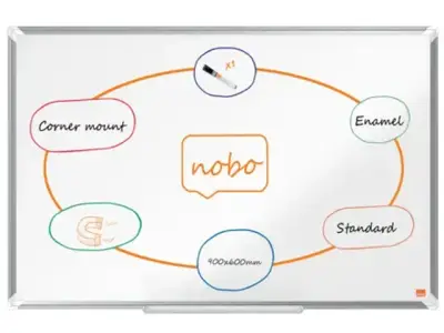 Whiteboard Nobo Premium Plus 60x90cm emaille bij DiscountOffice.nl