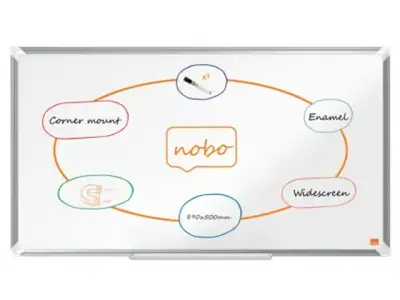 Whiteboard Nobo Premium Plus Widescreen 50x89cm emaille bij DiscountOffice.nl