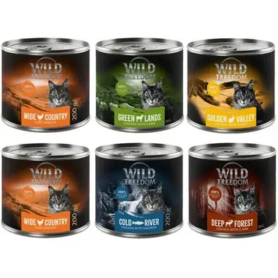 Wild Freedom Adult Kattenvoer 6 x 200 g Gemengd Pakket bij Bitiba