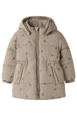 winterjas met print - beige bij Wehkamp
